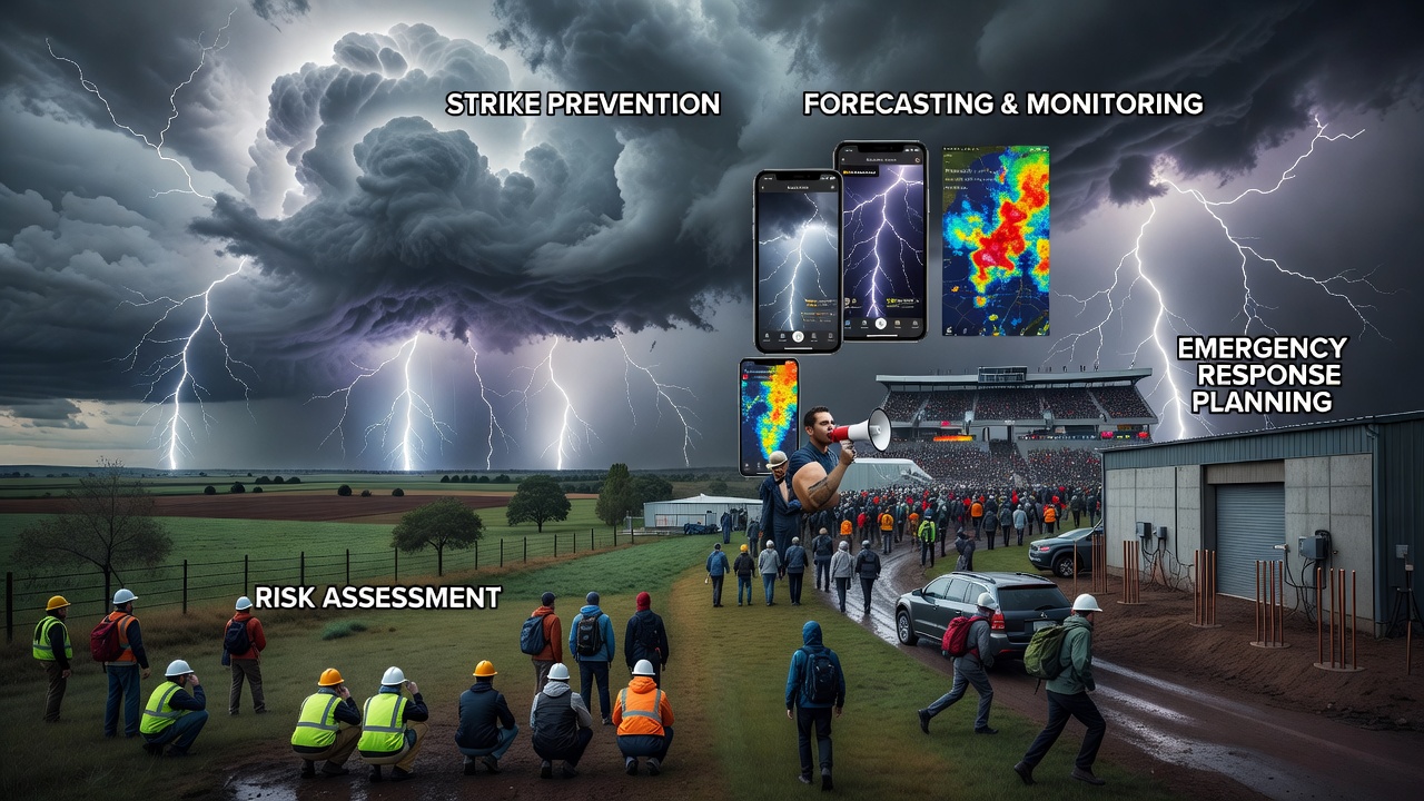Lightning Storm Safety Strategy: Risk Assessment, Strike Prevention, Forecasting Monitoring, and Emergency Response Planning