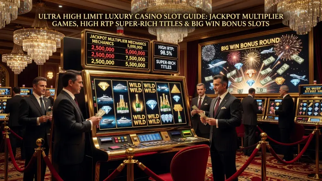 Ultra High Limit Luxury Casino Slot Guide: Jackpot Multiplier Games, High RTP Super-Rich Titles & Big Win Bonus Slots